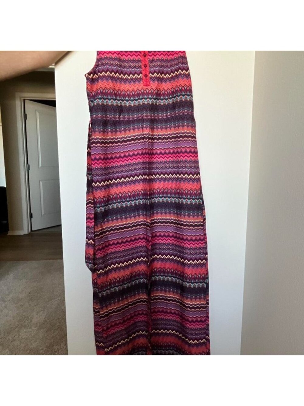 multicoloured maxi dress with pockets #maxidress #vacation #boho #summer #cute